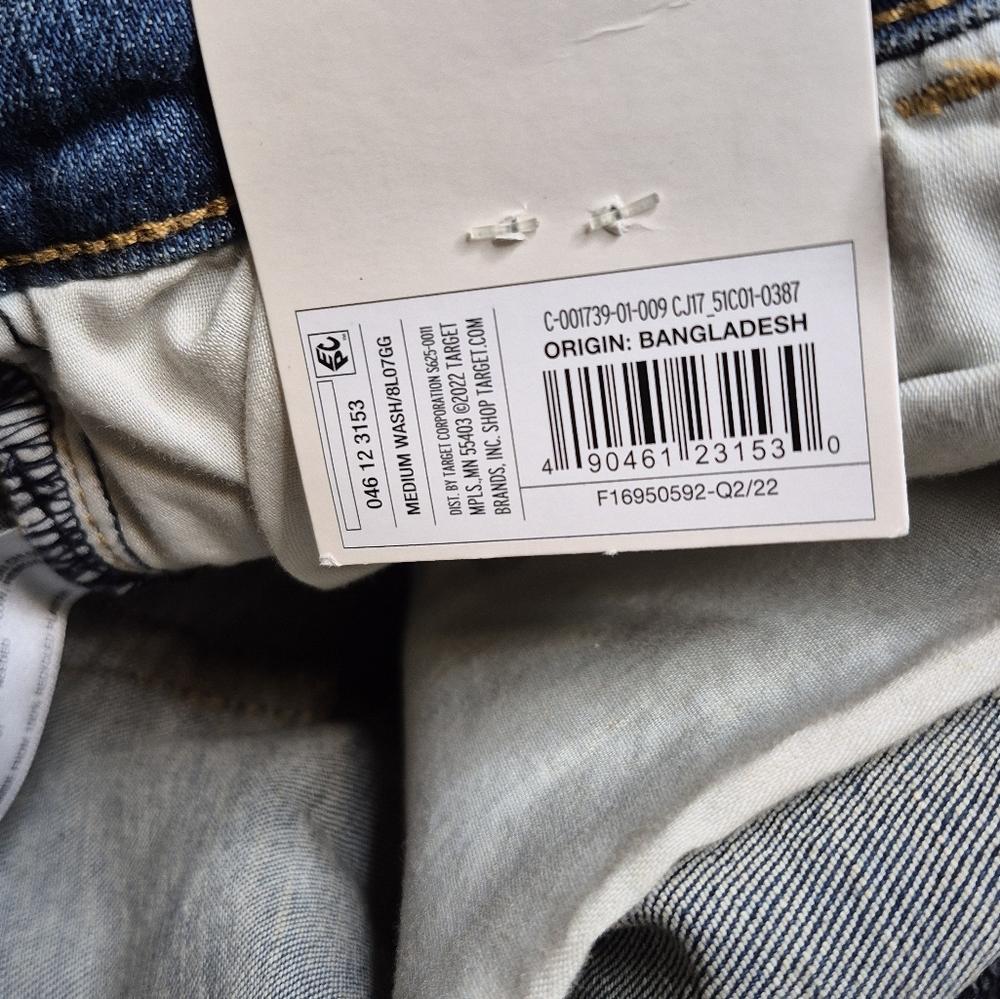 Cat & Jack Kids Blue Straight Leg Jeans-Size 8 - Picture 14 of 14